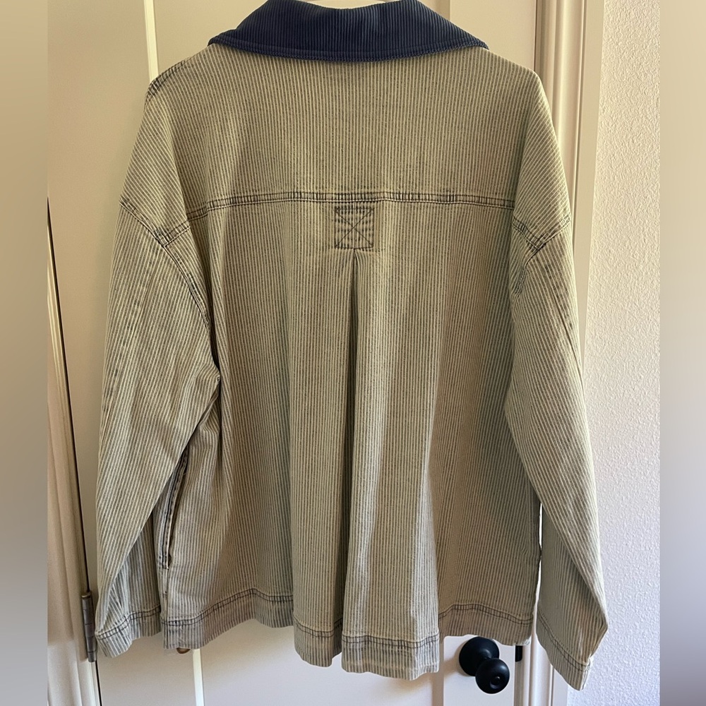 NWT - Women's Striped Jean Jacket